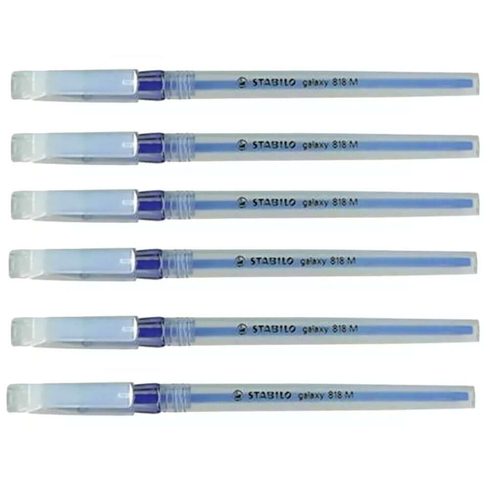 Pix fara mecanism Stabilo Galaxy 818, M, 0.45 mm, 6 bucati/blister eco, albastru Pix fara mecanism Stabilo Galaxy 818, M, 0.45 mm, 6 bucati/blister eco, albastru